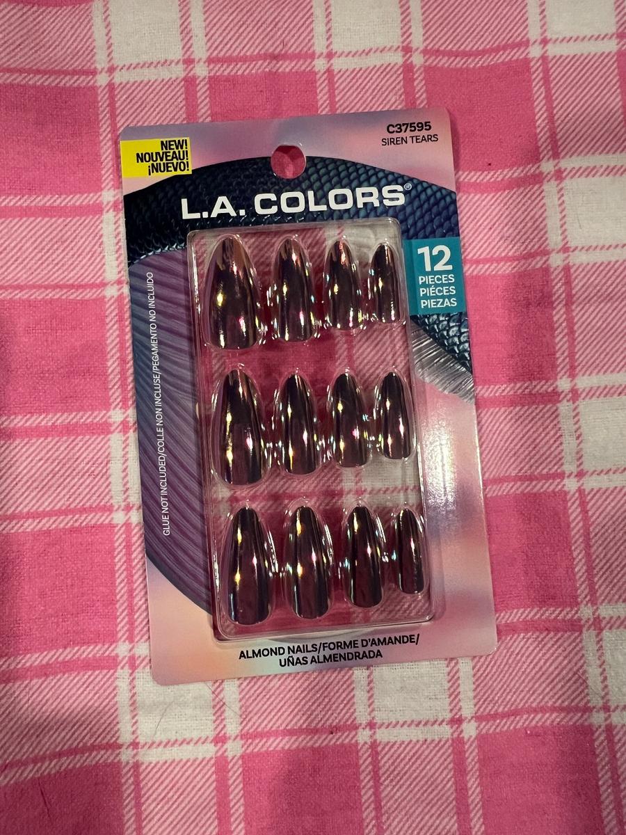 L.A. Colors Siren Tears Almond Press-On Nails 12pc