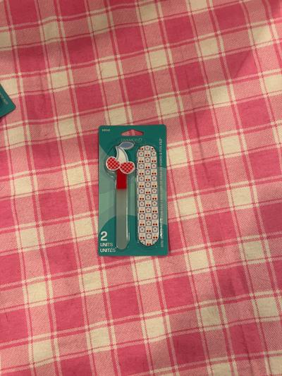 Diamond Cosmetics Mini Glass Nail File & Fun File Set 2pc Cherry