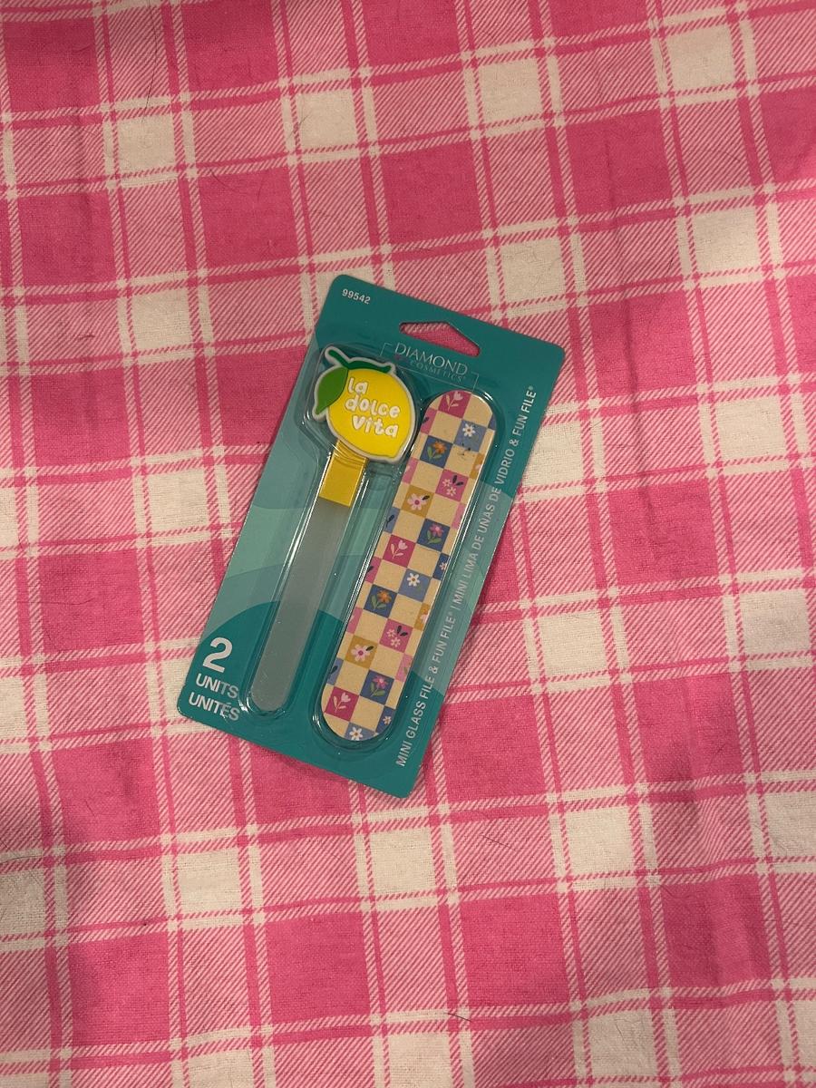 Diamond Cosmetics La Dolce Vita Mini Glass Nail File & Fun File 2-pack