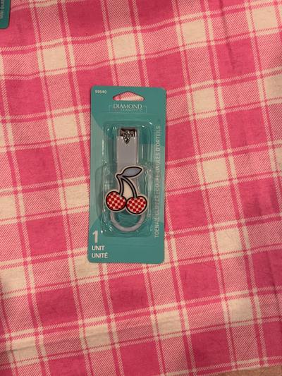 Diamond Cosmetics Cherry Checkered Toenail Clipper