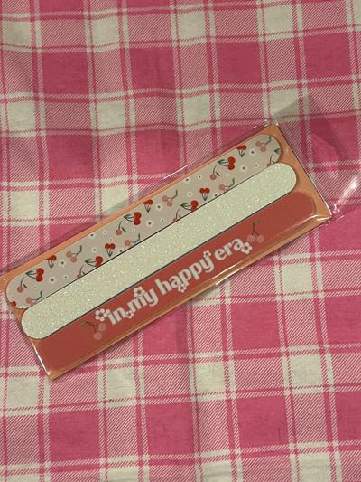 In My Happy Era nail file set 3pc cherry glitter
