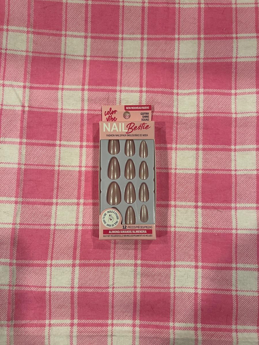 Color Vibe Nail Bestie Press-On Nails /Shine Squad/ Almond 12pc