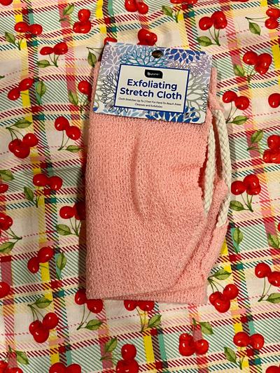 b·pure Exfoliating Stretch Cloth with handles-Pink