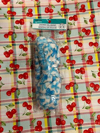 Spa April Shower Blue Bows shower headband