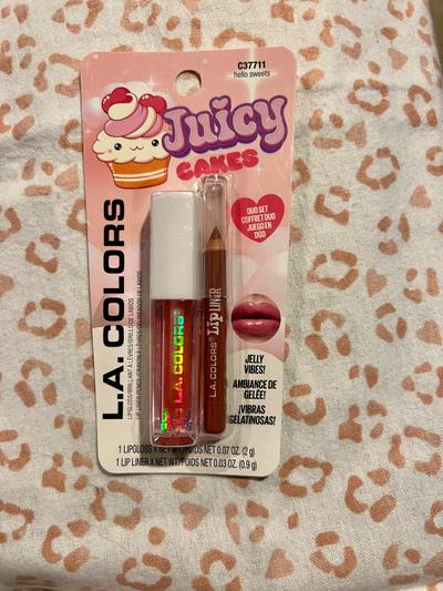 L.A. Colors Juicy Cakes Lip Gloss & Lip Liner Duo - Hello Sweets