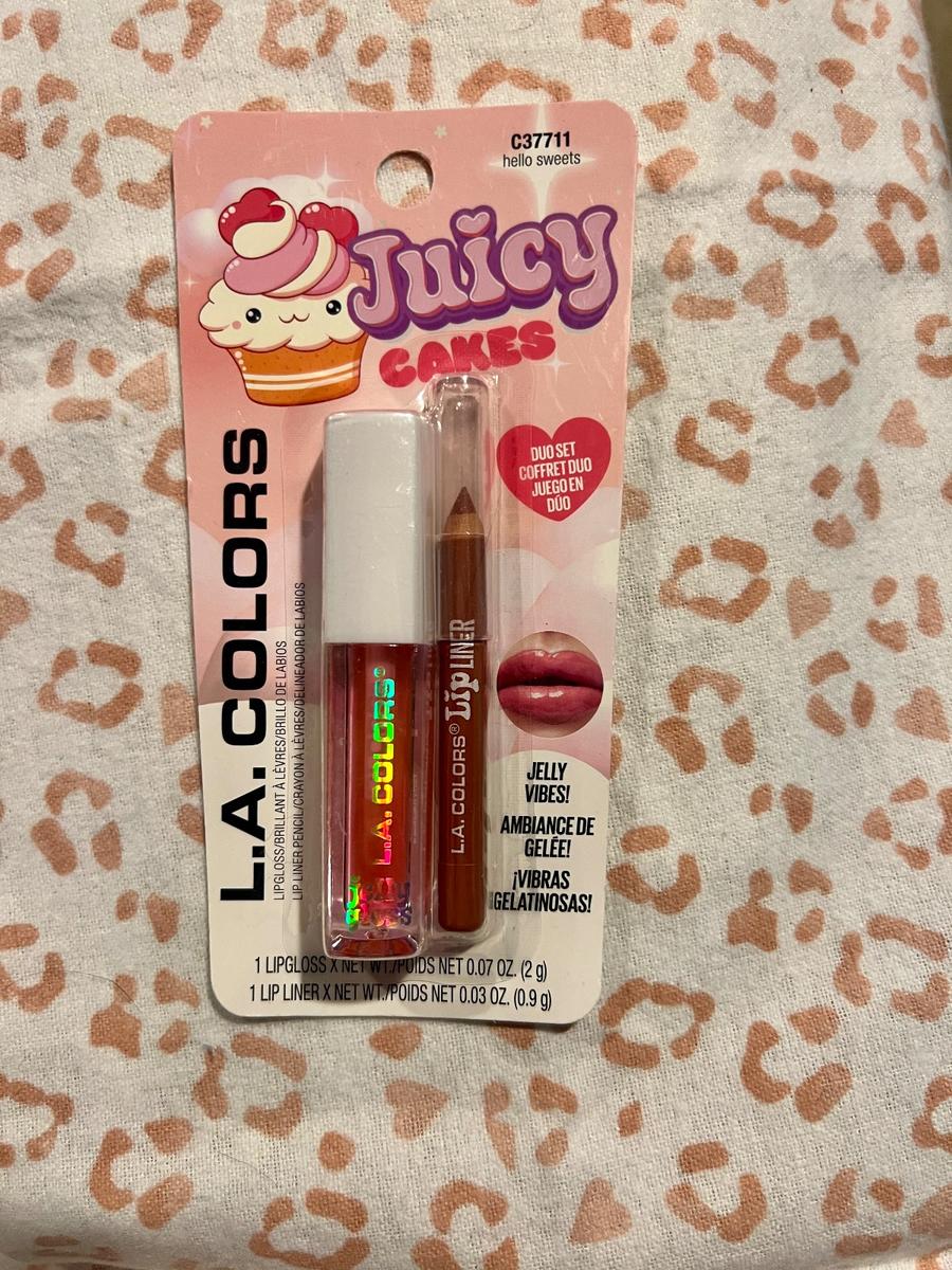 L.A. Colors Juicy Cakes Lip Gloss & Lip Liner Duo - Hello Sweets