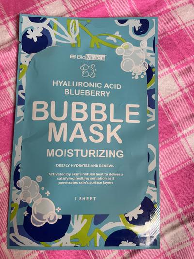 BioMiracle Hyaluronic Acid Blueberry Bubble Mask Moisturizing