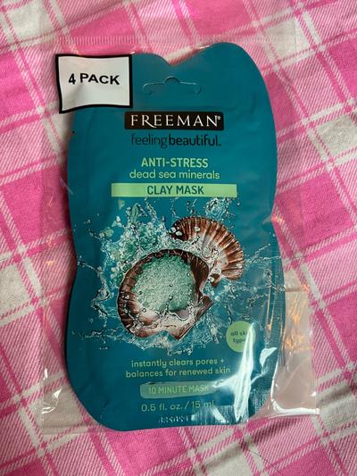 Freeman Feeling Beautiful Anti-Stress Dead Sea Minerals Clay Mask 4-pack