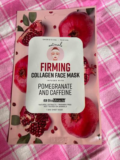 BioMiracle Firming Collagen Face Mask Pomegranate & Caffeine