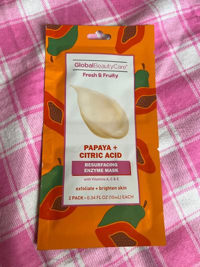 Global Beauty Care Papaya + Citric Acid Resurfacing Enzyme Mask 2-pack