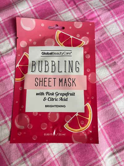 Global Beauty Care Bubbling Sheet Mask Pink Grapefruit