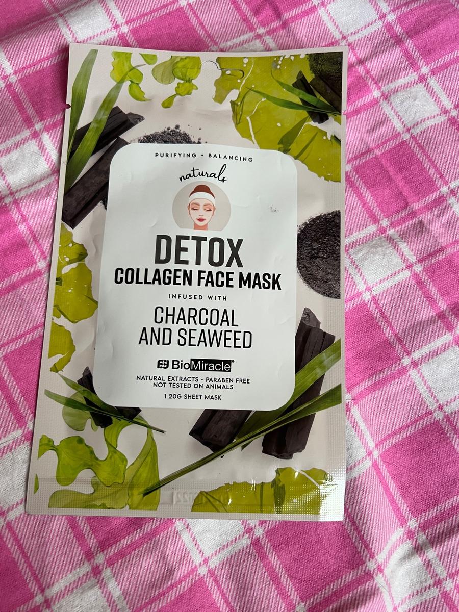 BioMiracle Detox Collagen Face Mask Charcoal & Seaweed