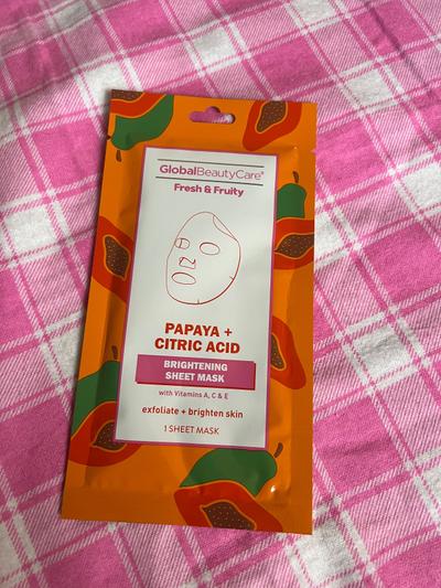 Global Beauty Care Papaya + Citric Acid Brightening Sheet Mask