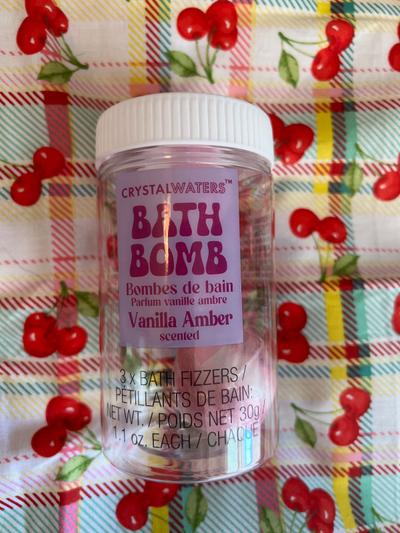 Crystal Waters Vanilla Amber Bath Bomb Fizzers 3-pack