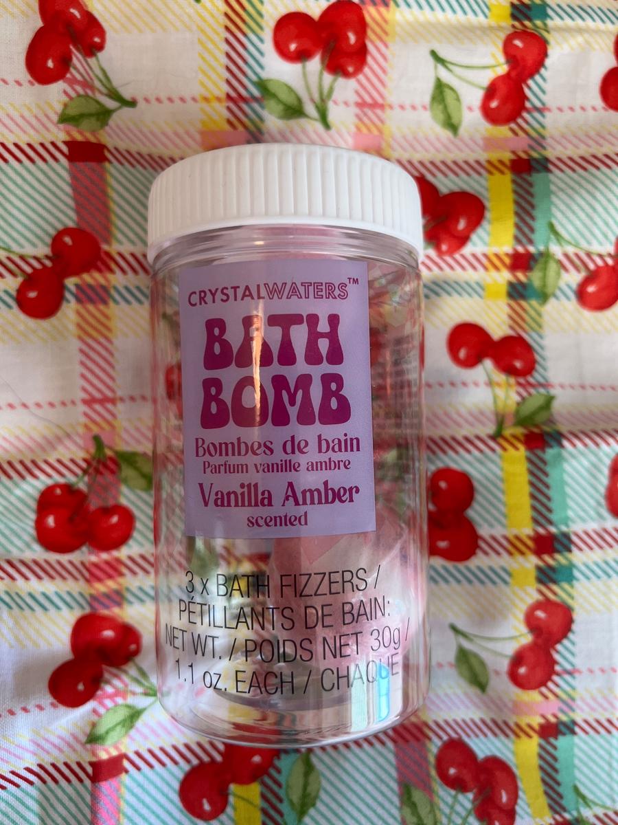 Crystal Waters Vanilla Amber Bath Bomb Fizzers 3-pack