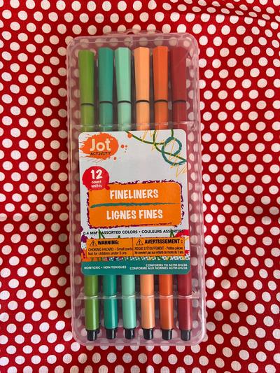Jot Activity Fineliners 12-count assorted colors