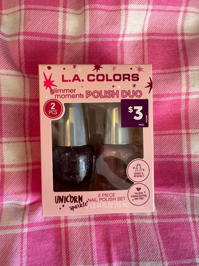 L.A. Colors Glimmer Moments Polish Duo Unicorn Sparkle 2-pc