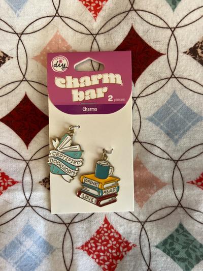 Cousin DIY Charm Bar / bookworm charms 2-piece
