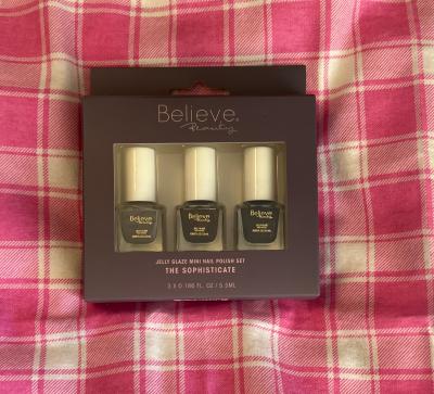 Believe Beauty Jelly Glaze Mini Nail Polish Set The Sophisticate 3-pack