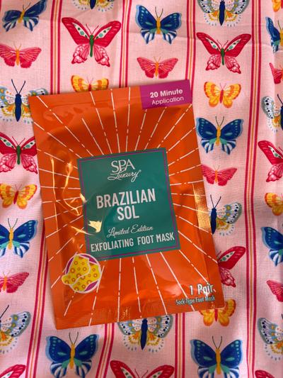 Spa Luxury Brazilian Sol Exfoliating Foot Mask Limited Edition