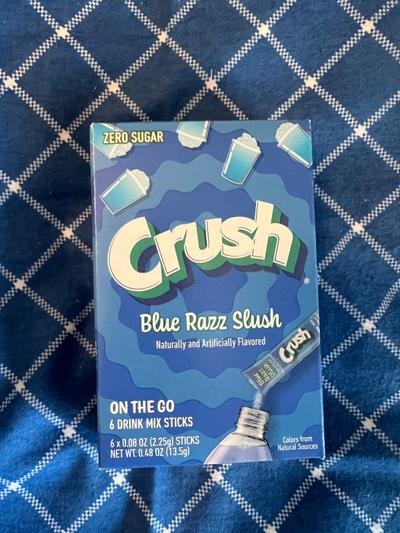 Crush Blue Razz Slush Zero Sugar Drink Mix Sticks 6-pack