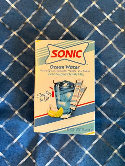 Sonic Ocean Water Zero Sugar Drink Mix Singles to Go 6-pack