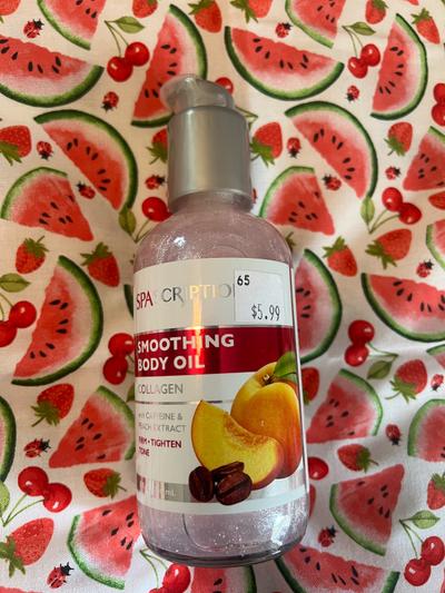 Spascriptions Collagen Smoothing Body Oil Peach & Caffeine