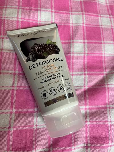 SpaScriptions Detoxifying Black Peel-Off Mask with Charcoal & Blackberry