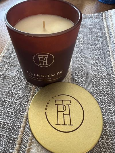 Body By TPH It's Lit In The PM Candle – Ylang Ylang + Palo Santo