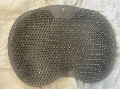 Gray Silicone Shower Foot Scrubber Mat
