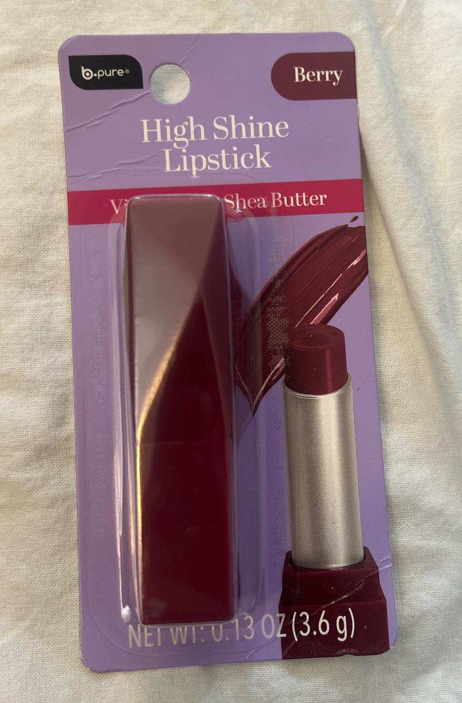 b.pure High Shine Lipstick Berry