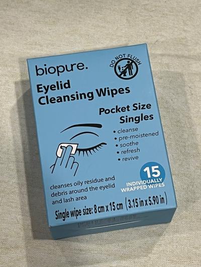Biopure Eyelid Cleansing Wipes 15ct Pocket Singles