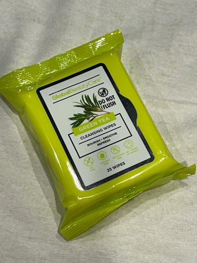 Global Beauty Care Green Tea Cleansing Wipes 25ct
