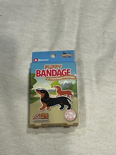 Bioswiss Puppy Bandage Dachshund Shaped Adhesive Bandages 21ct