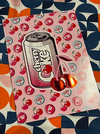 Cherry Coke holographic notebook