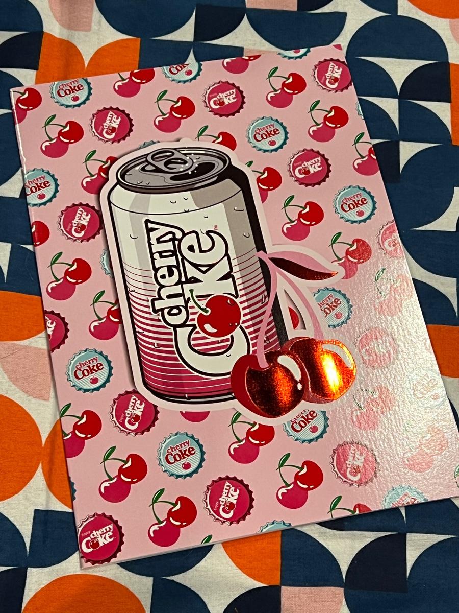 Cherry Coke holographic notebook