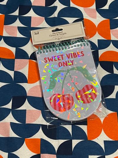 Sweet Vibes Only Holographic Cherry Sketchpad