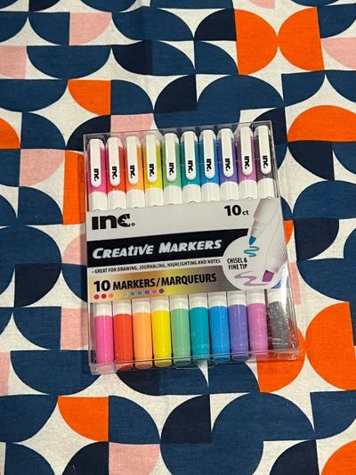 Inc. Creative Markers 10ct Chisel & Fine Tip