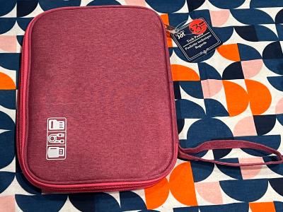 Jot Tech Pouch red cable organizer bag