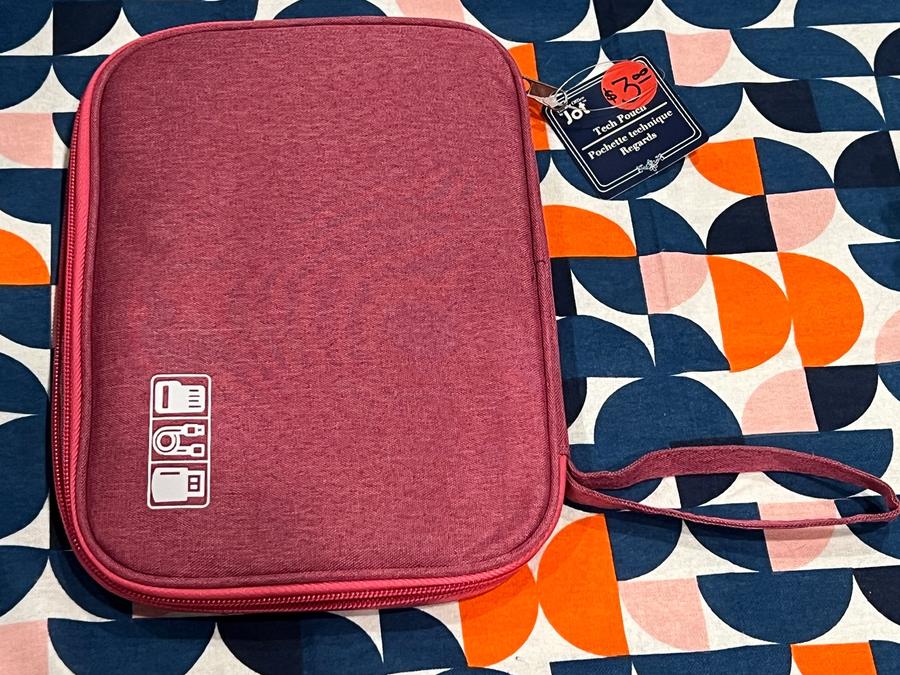 Jot Tech Pouch red cable organizer bag