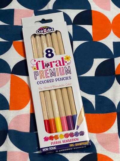 Cra-Z-Art Floral Premium Colored Pencils 8-pack