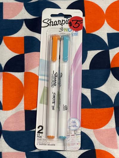 Sharpie S-Note Duo dual tip markers 2ct