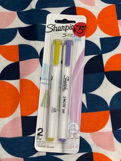 Sharpie S-Note Duo dual tip markers 2ct