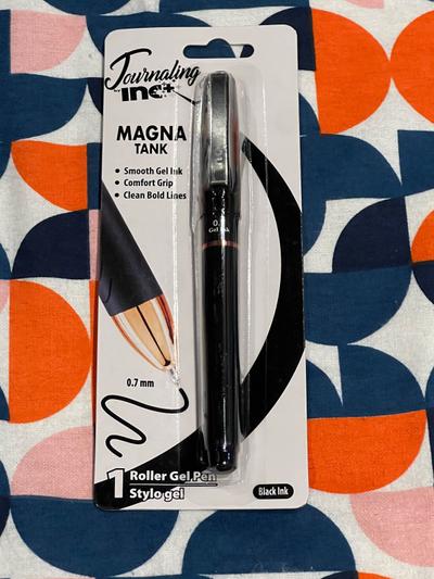 Journaling Inc Magna Tank Roller Gel Pen Black 0.7mm