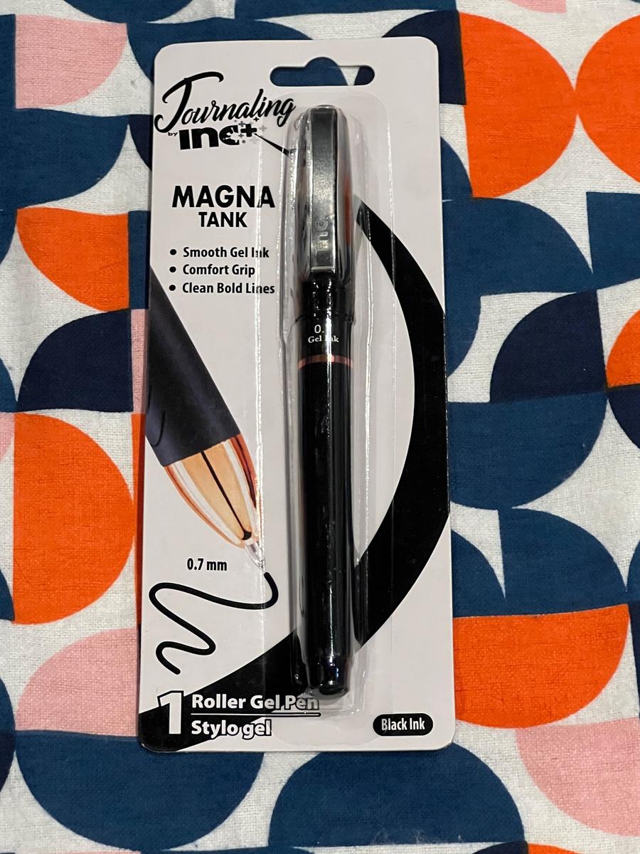 Journaling Inc Magna Tank Roller Gel Pen Black 0.7mm