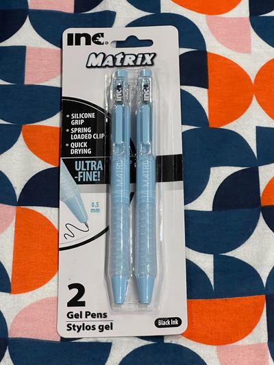 Inc. Matrix Ultra-Fine Gel Pens 2-pack Black Ink 0.5mm