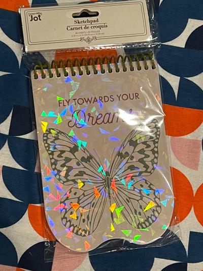 Jot Butterfly Glitter Sketchpad 80 Sheets