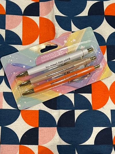Inspirational Pens 3-pack (Do What You Love, Follow Your Dreams, Believe in Yourself)