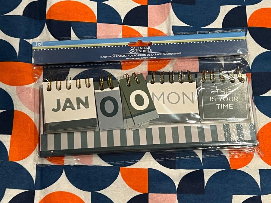 Jot Daily Page Flip Desk Calendar with Stand
