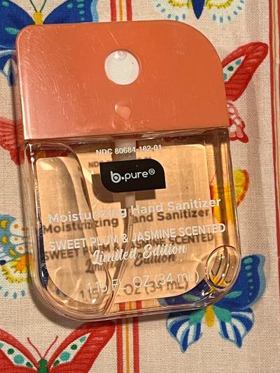 b.pure Moisturizing Hand Sanitizer Sweet Plum & Jasmine Scented Limited Edition 1.15oz